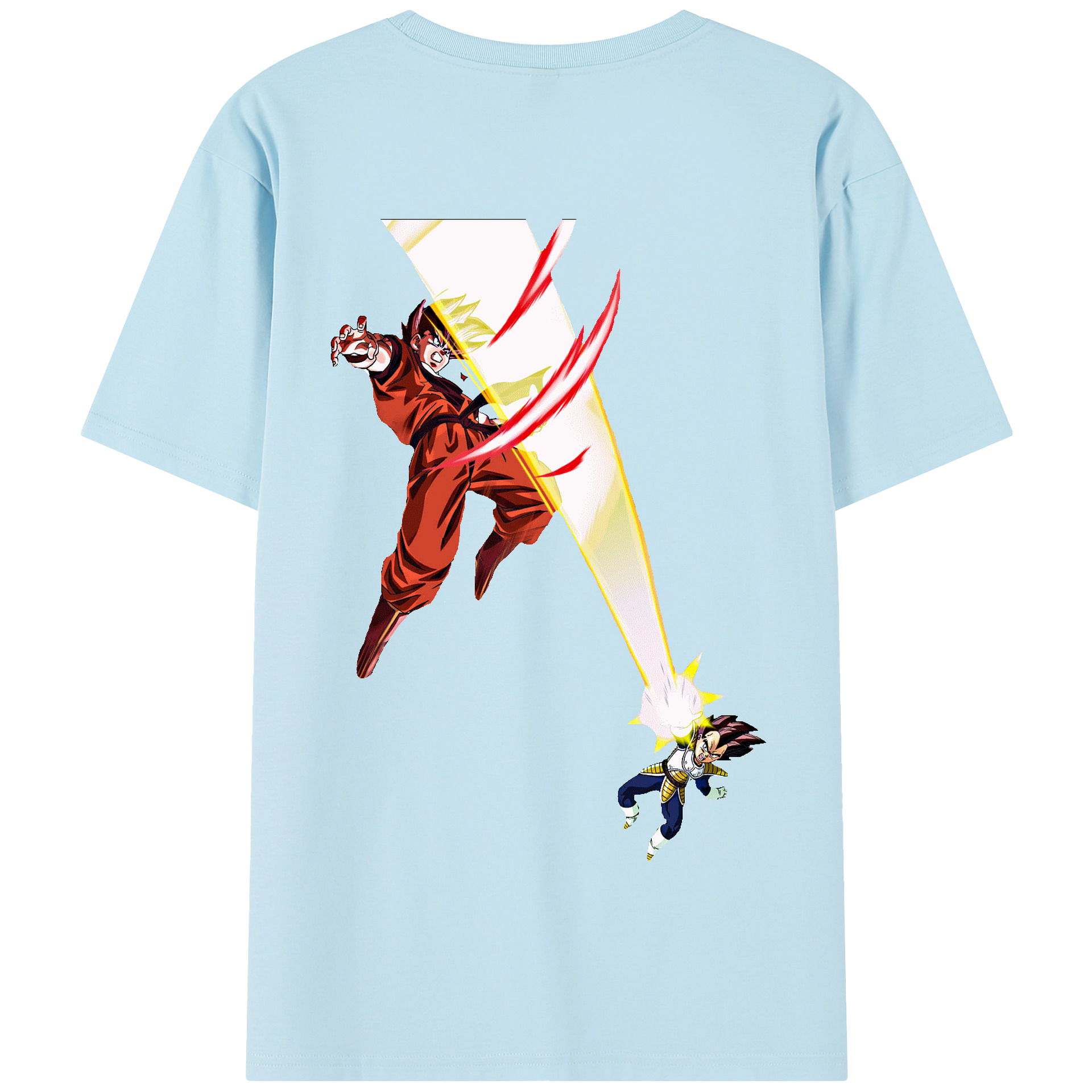 （画像用） ドラゴンボール ベジータ四世（Bejīta Yonsei）DRAGON BALL Vegeta IV 綿100％半袖Tシャツ（背面プリント）